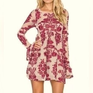 FOR LOVE & LEMONS  Temecula Mini Dress in Wine
